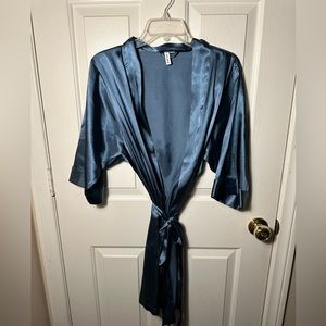 David’s Bridal silky blue robe - worn once